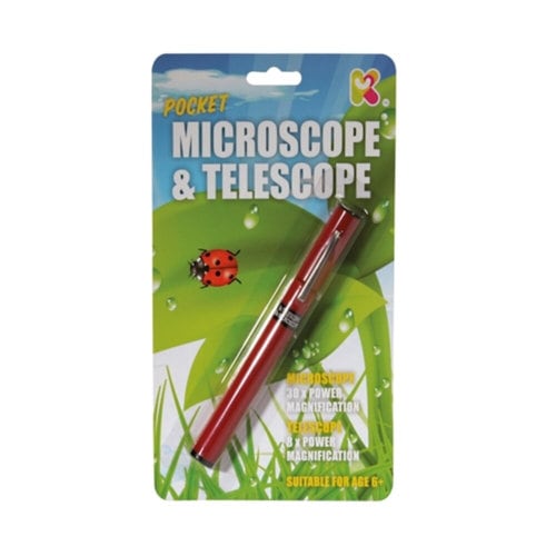 Pocket microscope and telescope science toy for children