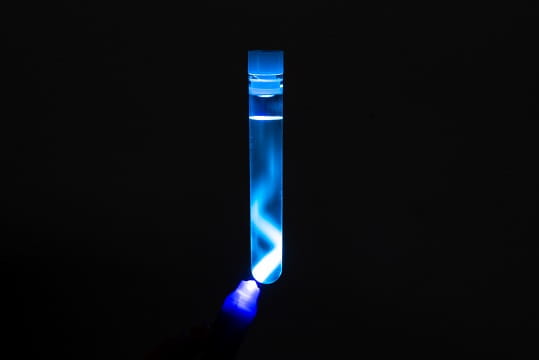 Glowing test tube